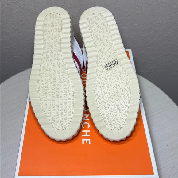 Voile Blanche Ines Mesh & Leather Sneakers - White/Red NIBox Size 37 (7US) - Picture 8 of 12